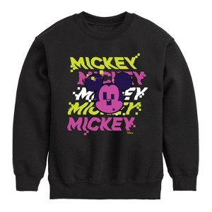 Boys' - Disney - Mickey Stacked Graphic Long Sleeve Fleece Sweatshirt - 1 of 4