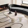 VYNXARIA 47-Inch Cream White Cloud Shaped Coffee Table with 3 Ball Legs - Elegant Living Room Accent - 3 of 4