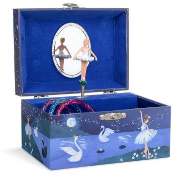 Jewelkeeper Girl's Musical Jewelry Storage Box with Spinning Ballerina, Blue