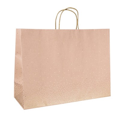 Scattered Foil Star Dotted Medium Gift Bag Brown - Spritz™