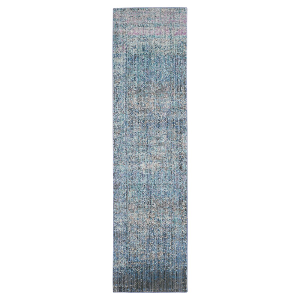 Blue Multi Burst Loomed Runner 2'3inx12'