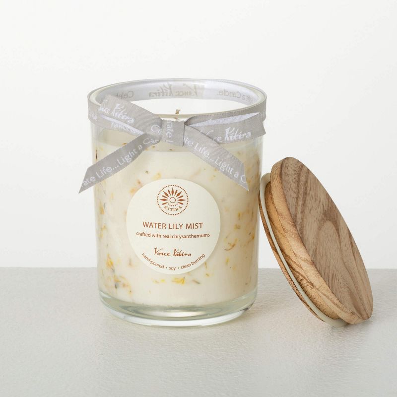 Vance Kitira Water Lily Mist Scented Soy Wax 5.25" Jar Candle, 1 of 4
