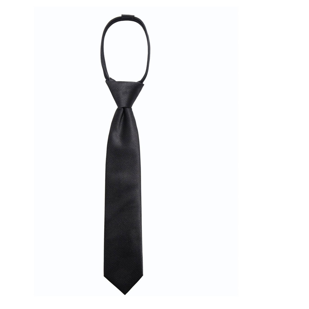 Boys' Woven Zip Necktie - Cat & Jack™ Black M/L