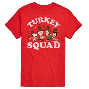 Men's - Peanuts - Turkey Squad Short Sleeve Graphic T-Shirt - 1 of 4
