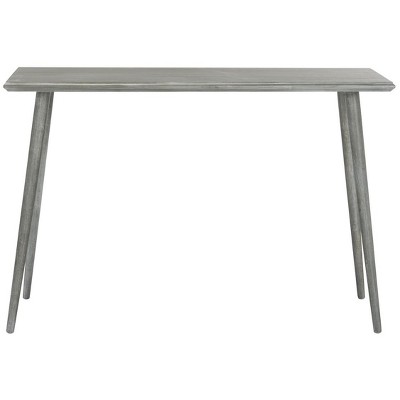 Transitional Slate Grey Rectangular Pine Console Table