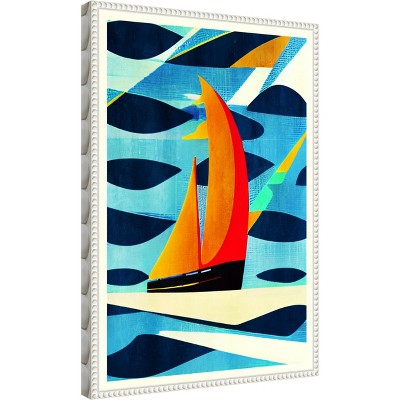 Amanti Art Blue Coast by Bo Anderson Canvas Wall Art Print Framed 16 x 23-in.
