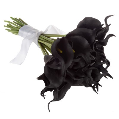 Nature Spring Faux Calla Lily Bundle - 24, Black