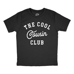 Youth The Cool Cousin Club T Shirt Funny Extended Family Cousins Joke Tee For Kids - Crazy Dog Youth T Shirt - 1 of 4