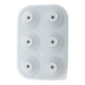 Unique Bargains Ice Tray 6-Cavity Round Ice Ball Mould Hand Wash Only Silicone 7.24"x5.02"x2.24" 1 Pc - 1 of 3