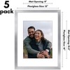 Americanflat 5 Pack of Picture Frames with Mat - Plexiglass Cover - 2 of 4