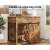 Dog Crate Furniture with Storage Drawer for Large Medium Dogs,Wooden Heavy Duty Dog Kennel with Sliding Door - 4 of 4