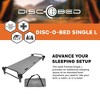 Disc-O-Bed Single Modular and Portable Polyester Cot with Included Zippered Carry Bag and Extended Leg Mechanism for Indoors and Outdoors, Grey - 2 of 4