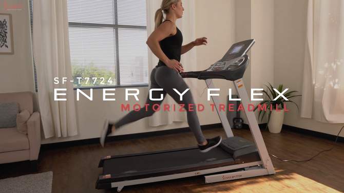Sunny Health &#38; Fitness Energy Flex Motorized Treadmill - Gray, 2 of 13, play video