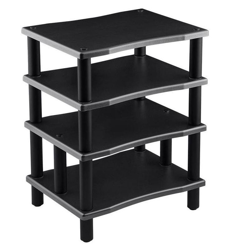 Monolith 4 Tier Audio Stand XL - Black, Open Air Design, Each Shelf Supports Up to 75 lbs., Perfect Way to Organize AV Components, 2 of 7