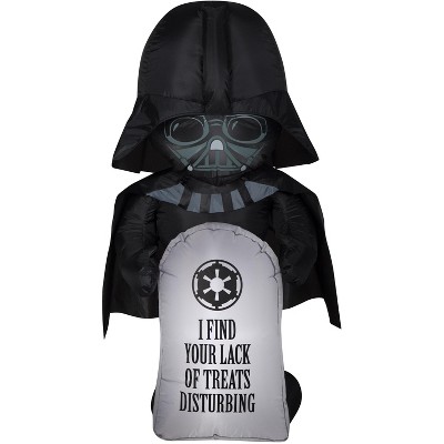 Star Wars Airblown Inflatable Stylized Darth Vader w/Tombstone Star Wars, 3.5 ft Tall, Multicolored
