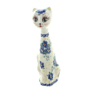 Blue Rose Polish Pottery 45 Vena Small Cat - 1 of 1