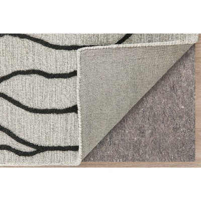 Hand-Tufted Black and Taupe Wool Rectangular Area Rug