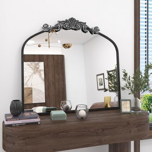 Apmir Arch High Quality Aluminum Alloy Framed French Cleat Mounted Baroque Wall Decor Bathroom Vanity Mirror with 3-Year Warranty - 1 of 4