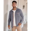 Clearlove Men's Plaid & Corduroy Paneled Shirt Textured Contrast Long-Sleeve Button-Up for Casual Layering - 4 of 4