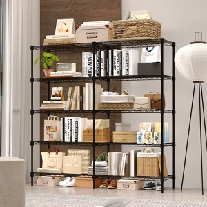 5 Tier Wire Storage Shelves, Metal Rack for Storage Load 1800 Lbs, Heavy Duty Industrial Shelves with Adjustable Shelves for Warehouse ,Laundry Room - 1 of 4