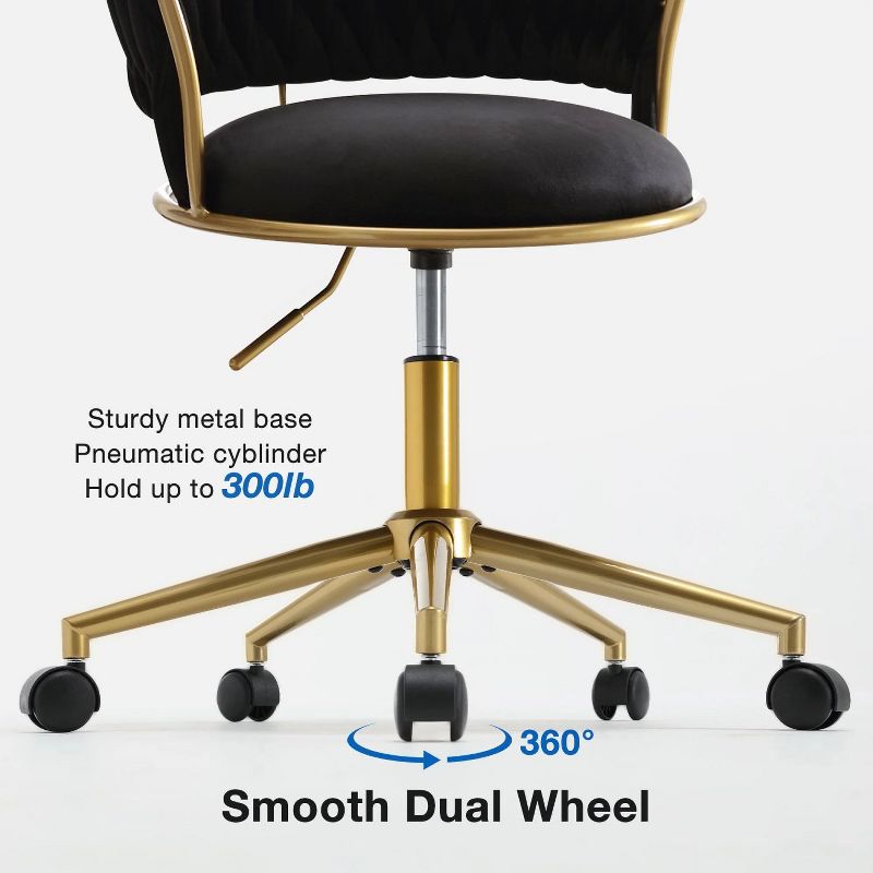 Office Chair Desk Chair Task Chair, High Chair, Adjustable Swivel Chair on Wheels Rolling Stool Salon Stool Vanity Stool Modern-The Pop Home, 3 of 9