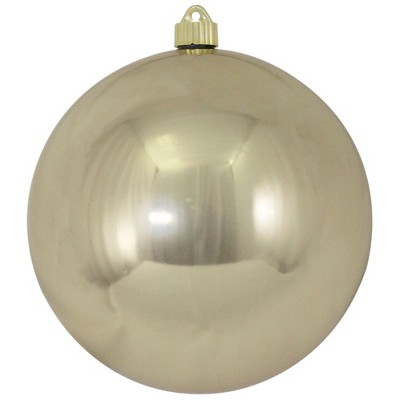 Christmas by Krebs Shiny Champagne Silver Shatterproof Christmas Ball Ornament 8" (200mm)