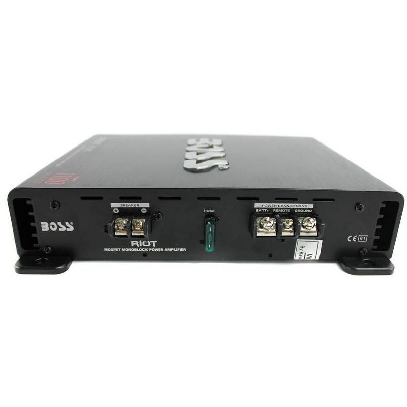BOSS AUDIO Riot R1100M Mono Car Amp Amplifier plus Sub Bass Remote + Wiring Kit, 5 of 7