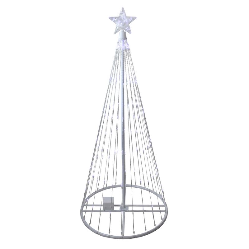 Northlight 4' Pre-Lit White LED Show Cone Christmas Tree Yard Decor, 2 of 4