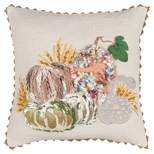 20"x20" Oversize Gourds Square Throw Pillow Cover Beige - Rizzy Home