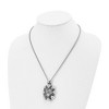 Black Bow Jewelry Mens Stainless Steel XL Open Back Tiger and Skull Necklace, 20 Inch - 3 of 4