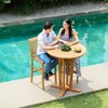 Cambridge Casual 2pc Chara Teak Wood Patio Outdoor Bar Stool Brown - 4 of 4