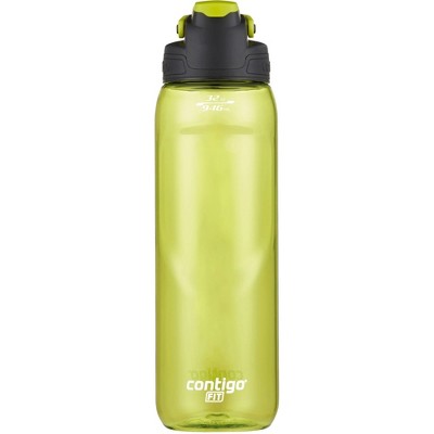 Contigo Autoseal 32 oz Plastic Water Bottle with Flip-Top and Wide Mouth  Lid, Licorice and Gray 