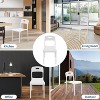 Outdoor Patio Dining Chairs, Stackable Plastic Kitchen Chairs, Steel Legs Support, Waterproof & Stain-Resistant, Easy Assembly - 4 of 4