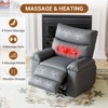 Power Recliner Chair - Heat and Massage, Adjustable Electric Recliner Ergonomic PU Leather Single Sofa, Padded Seat, Lazy Chair for Living Room - 4 of 4