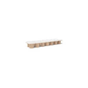 Meridian Furniture,Pavilion Boucle Fabric Bench - 1 of 4