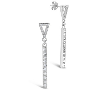 SHINE by Sterling Forever Kiki CZ Drop Stud Earrings