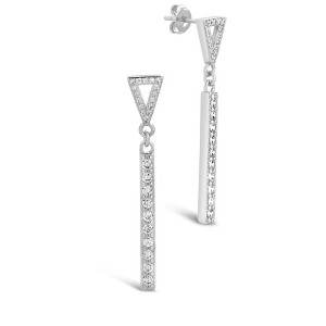 SHINE by Sterling Forever Kiki CZ Drop Stud Earrings - 1 of 4