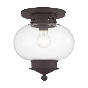Livex Lighting Harbor 1 - Light Flush Mount in  Bronze - 1 of 1