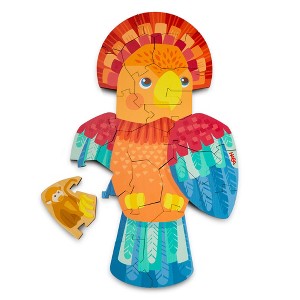 HABA Wooden Puzzle Parrot - 2 in 1 Reversible Puzzles for Kids Ages 4-6, Durable Educational Toys and Wooden Montessori Toys - 1 of 4
