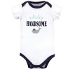 Little Treasure Baby Boy Cotton Bodysuit, Pant and Shoe 3pc Set, Whaley Handsome - image 4 of 4