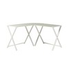 Tempered Glass and Metal X-Leg L-Shaped Computer Desk with Beveled Glass Top and Powder-Coated Metal Frame and Space-Saving Design - 3 of 4