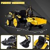 3-in-1 Ride-on Car, Ride-on Tractor with Bucket, Excavator Trailer with Remote Control, EVA Tires, LED Lights, Music, USB Port - 2 of 4