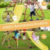 Costzon Climbing Dome with Slide, 8FT Jungle Gym Monkey Bar Set, 2-in-1 Indoor/Outdoor Geometric Dome Playground for Ages 3–8 (Backyard) - 3 of 4