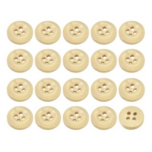 Unique Bargains Wooded Sewing DIY Craft Clothing Sewing Round Buttons 50 Pcs - 1 of 4