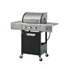 Okak Stainless Steel Propane Grill with 3/4 Burners, Bbq Grill with Side Burner and 2 Cabinet Doors, Outdoor Grill for BBQ, Camping - 2 of 4