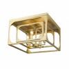 Easton 4-Light Flush Mount Ceiling Light - Modern Industrial Design, Damp Rated, 15" x 10" - 4 of 4
