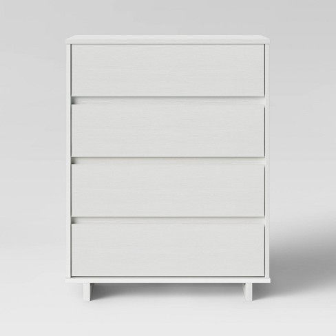 Modern 4 Drawer Dresser White Room Essentials