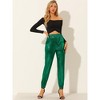 INSPIRE CHIC Women's Metallic Shiny Sparkle Elastic Waist Pants - 4 of 4