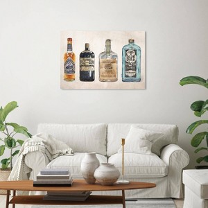 Wynwood Studio 30"x20" Vintage Liquor Wall Art: Modern Canvas, Mixed Media Food Drink, Unframed Horizontal Decor - 1 of 3