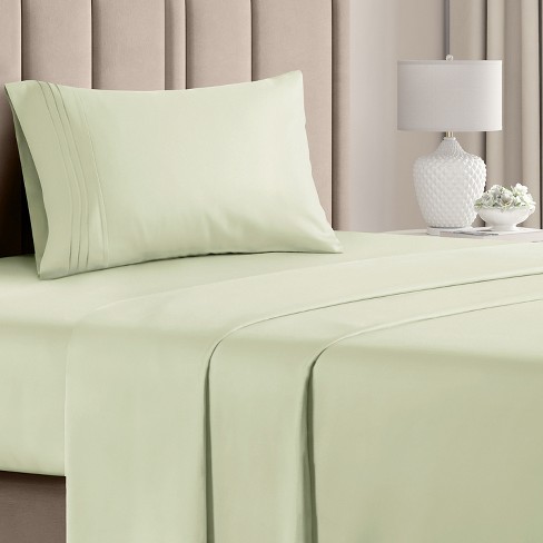 Cgk Linens 3 Piece Microfiber Sheet Set In Light Sage Green, Size Twin ...